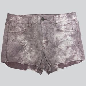 NWOT American Eagle Outfitters Tie Dye Stretch Denim Mom Shorts